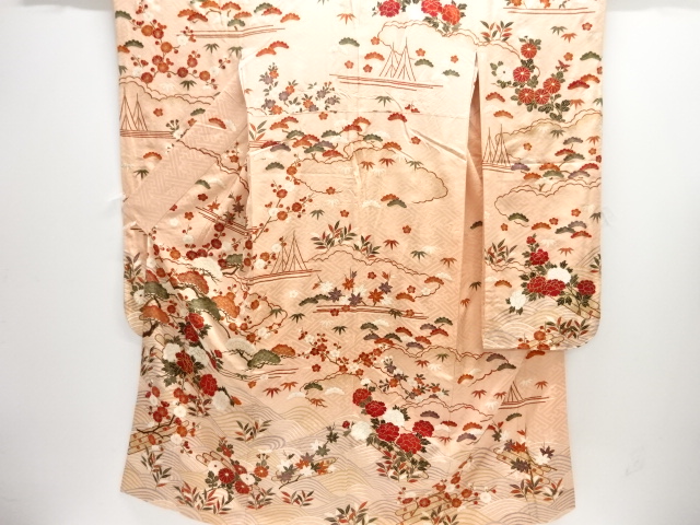 花筏模様刺繍振袖・長襦袢セット